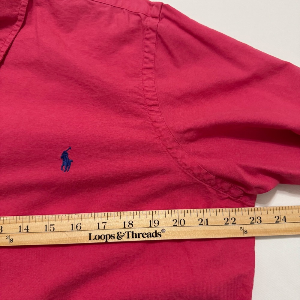 Ralph Lauren Button Down Shirt Mens Large Excellent Long Sleeve Cotton Pony - Picture 5 of 7